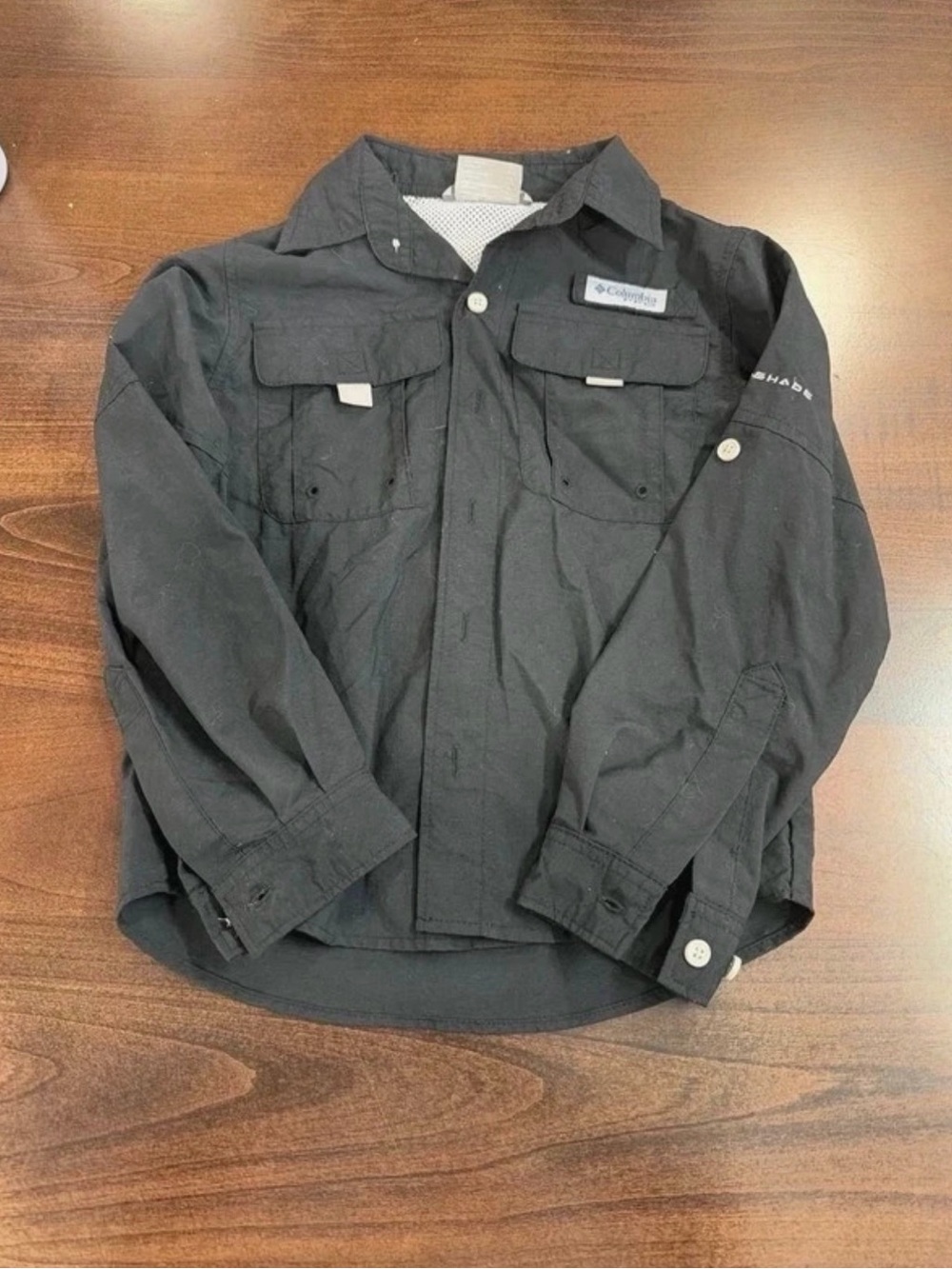 Columbia Kids Black Button-Front Outdoor Shirt